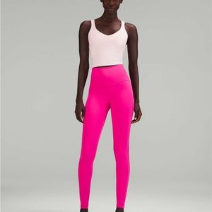 LULULEMON SONIC PINK LEGGINGS 28” SIZE 4